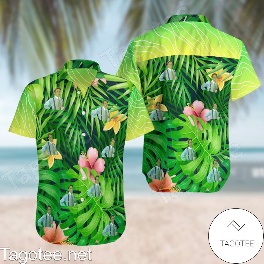 Office Space Green Hawaiian Shirt And Short