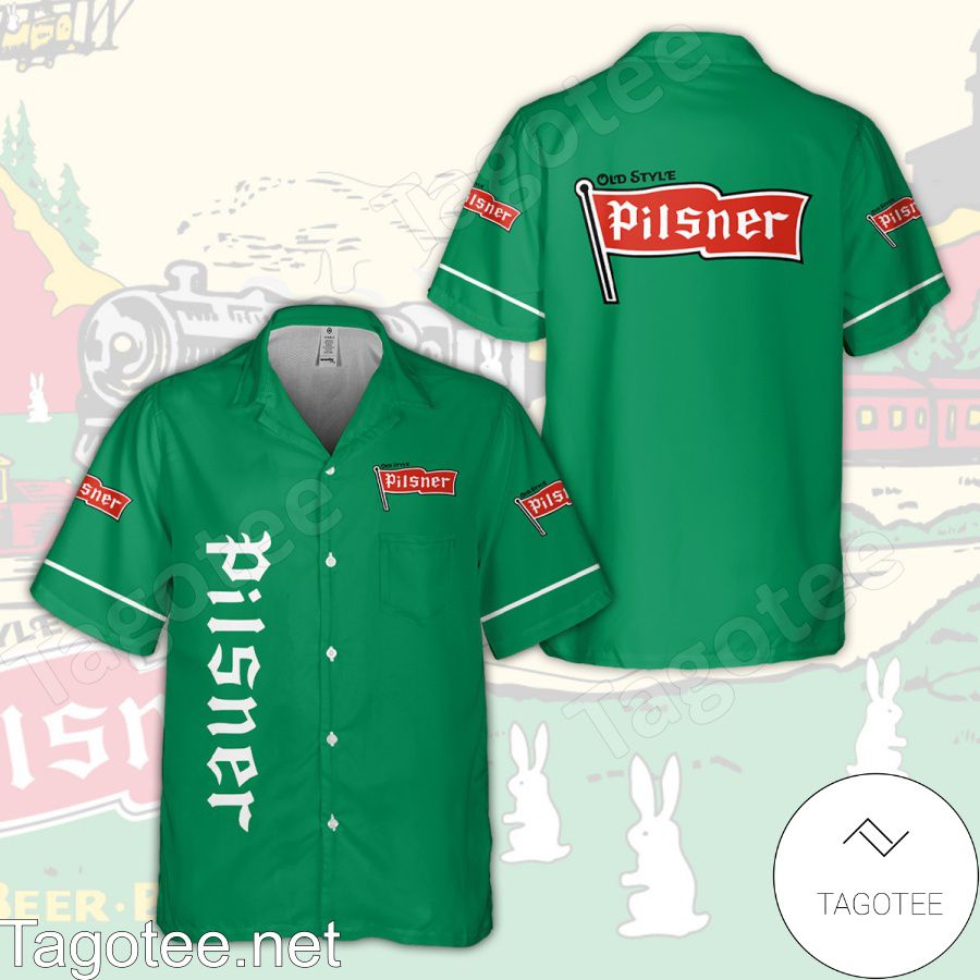 Old Style Pilsner Green Hawaiian Shirt And Short
