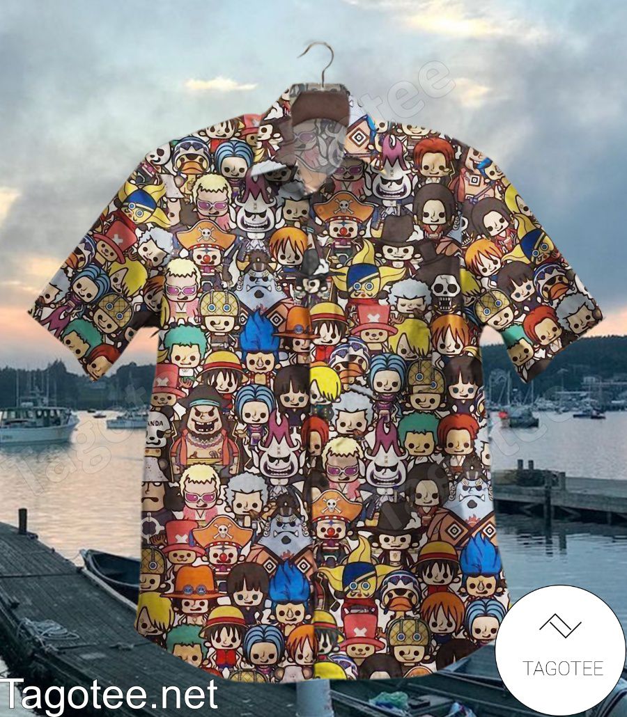 One Piece Chibi Characters Full Print Hawaiian Shirt
