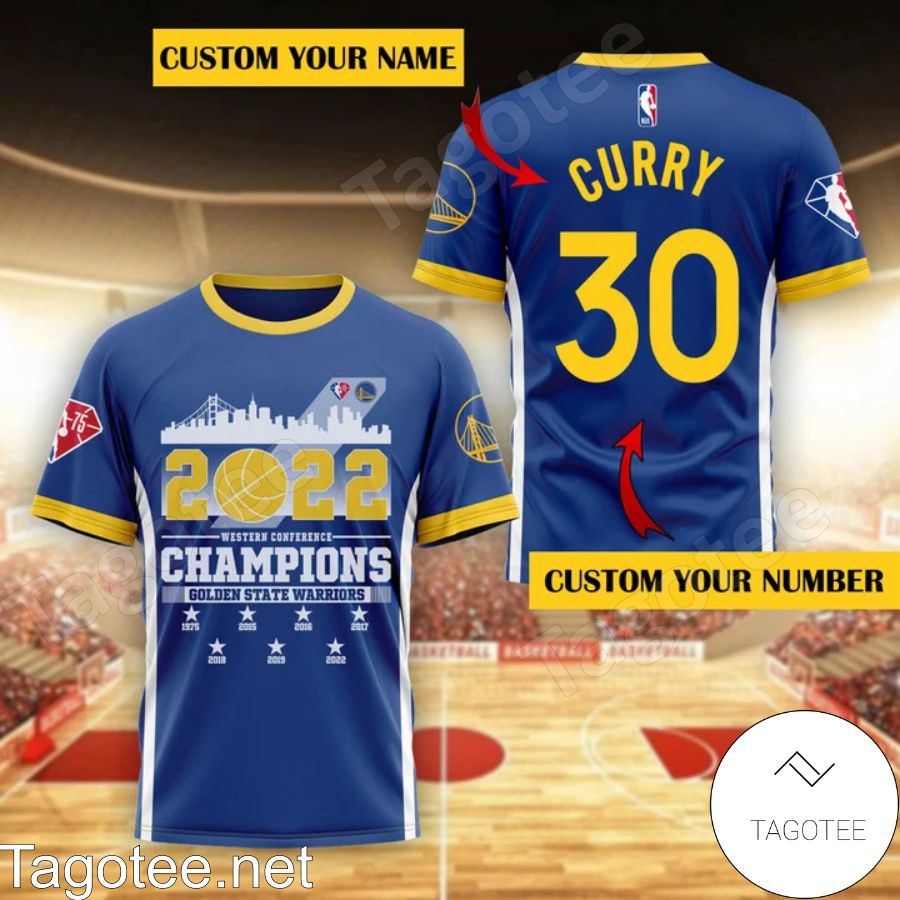 Personalized 2022 Western Conference Champions Golden State Warriors 7 Time 3D Shirt, Hoodie, Sweatshirt a