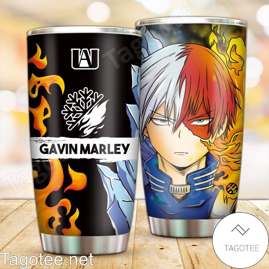 Personalized Anime Todoroki Shoto Fire Ice Quirk Tumbler a
