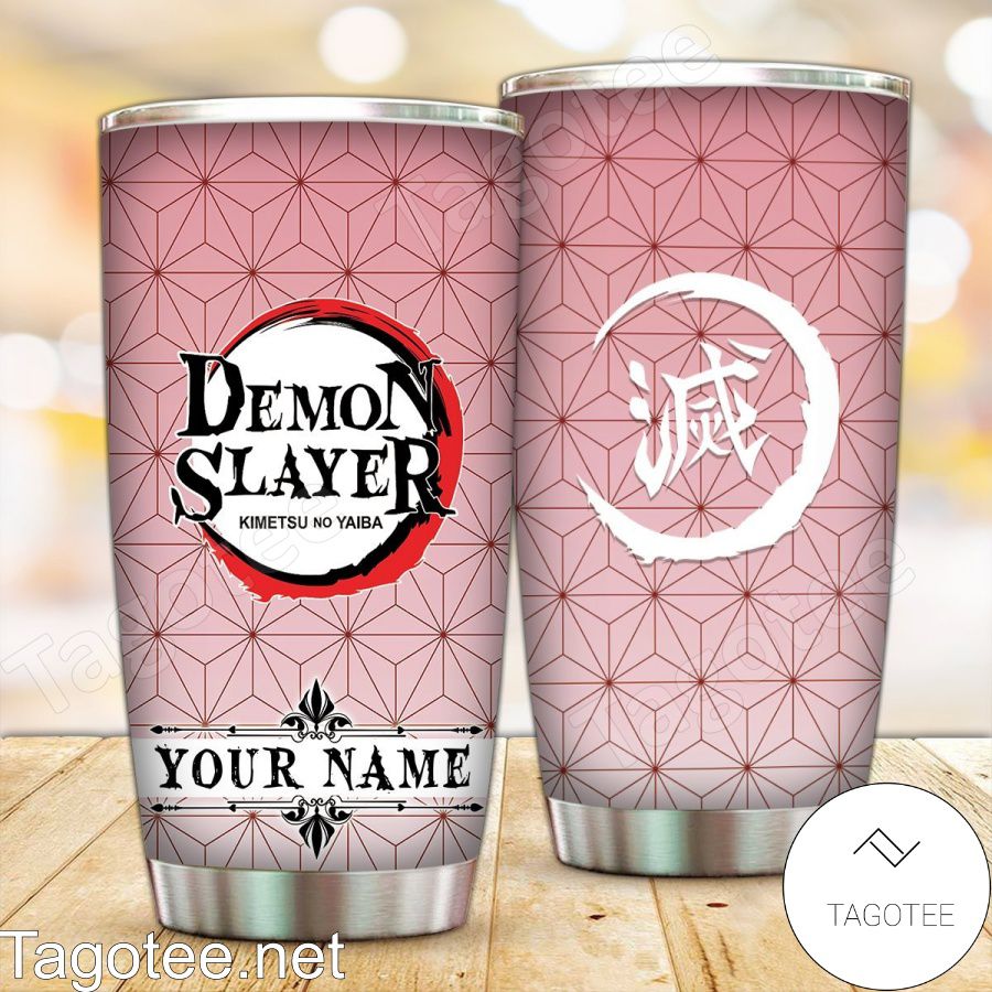 Personalized Demon Slayer Kimetsu No Yaiba Nezuko Kamado Pink Tumbler