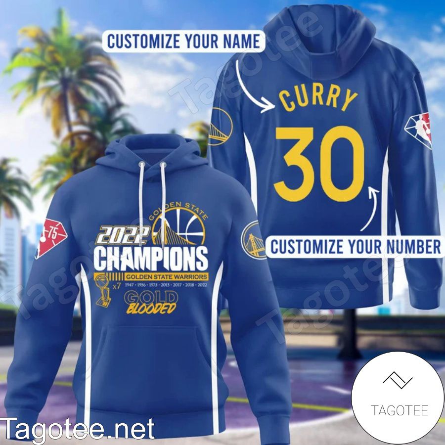 Personalized Golden State Warriors 7 Times Champions Gold Blooded 3D Shirt, Hoodie, Sweatshirt a