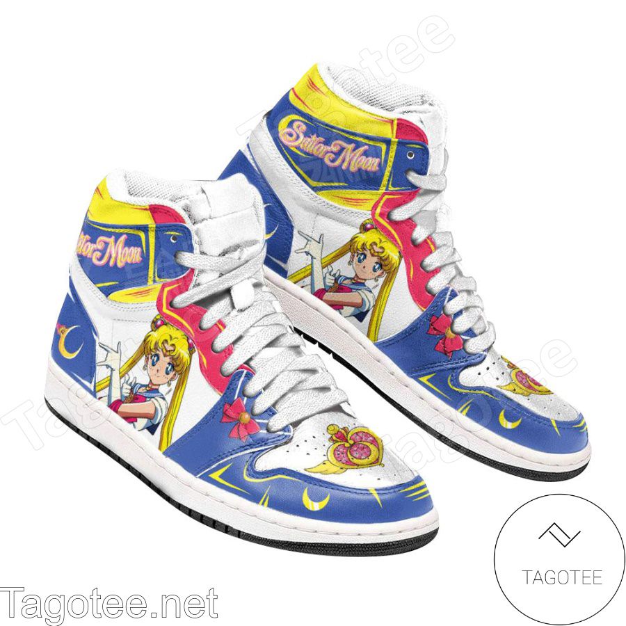 Personalized Sailor Moon Custom Anime Air Jordan High Top Shoes Sneakers b