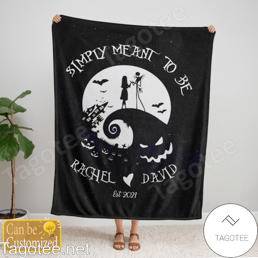 Personalized Simply Meant To Be The Nightmare Before Christmas Quilt Blanket