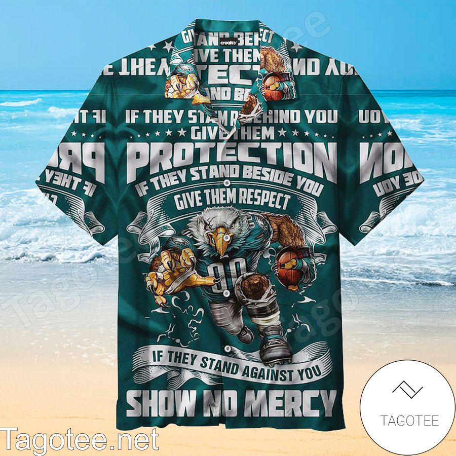 Philadelphia Eagles Swoop If They Stand Against You Show No Mercy Green Hawaiian Shirt