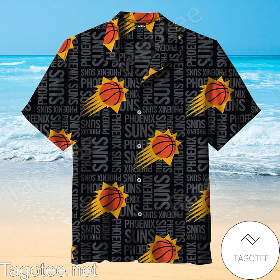 Phoenix Suns Letter Black Hawaiian Shirt