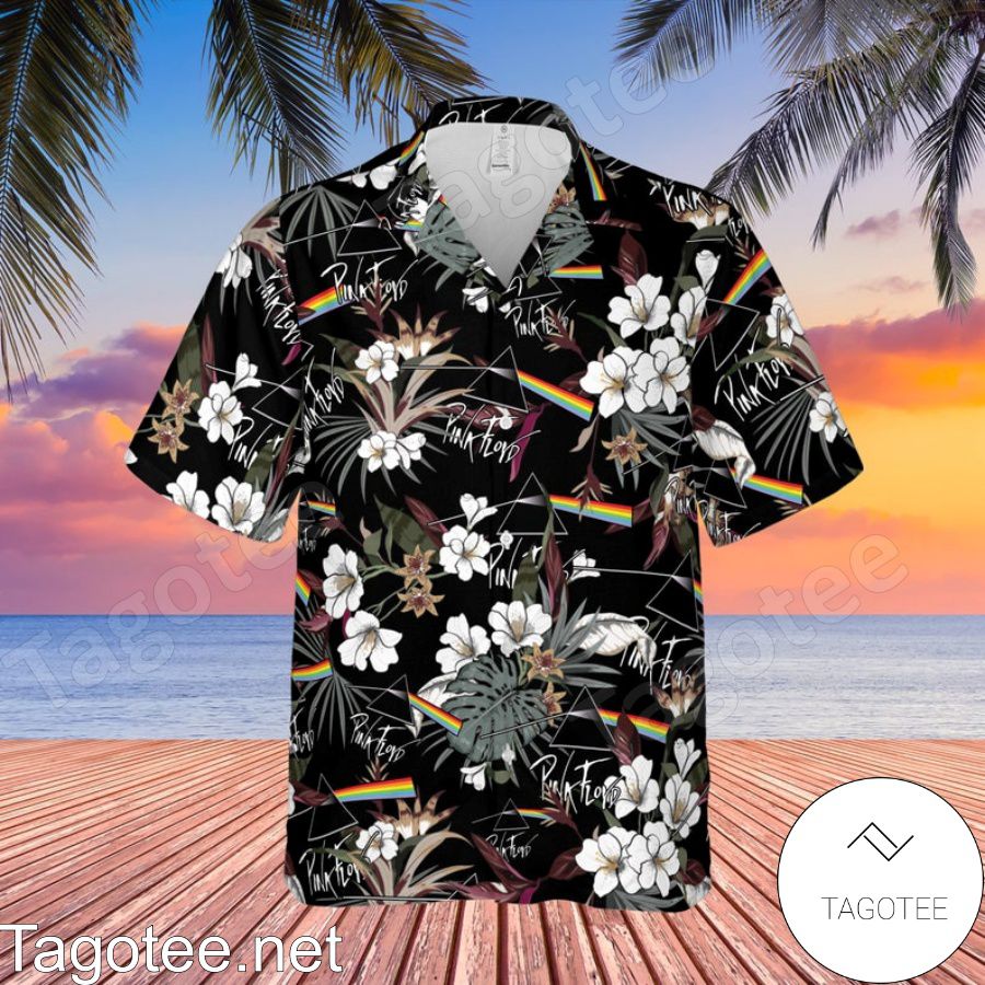 Pink Floyd Rock Band Tropical Forest Black Hawaiian Shirt And Short