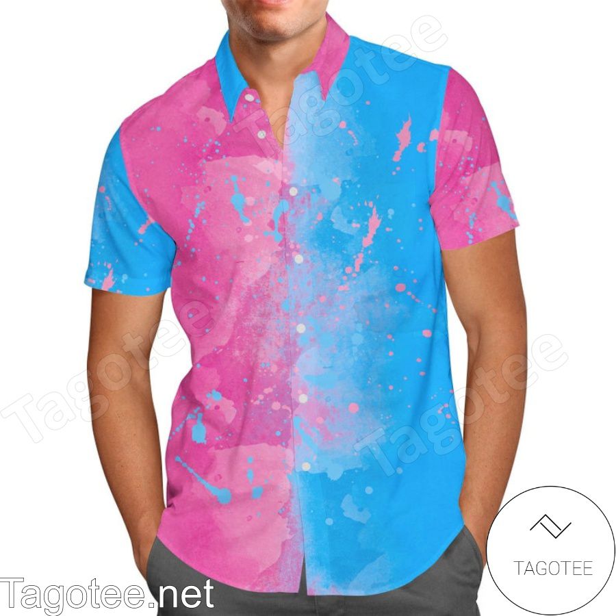 Pink Or Blue Disney Sleeping Beauty Inspired Hawaiian Shirt And Short