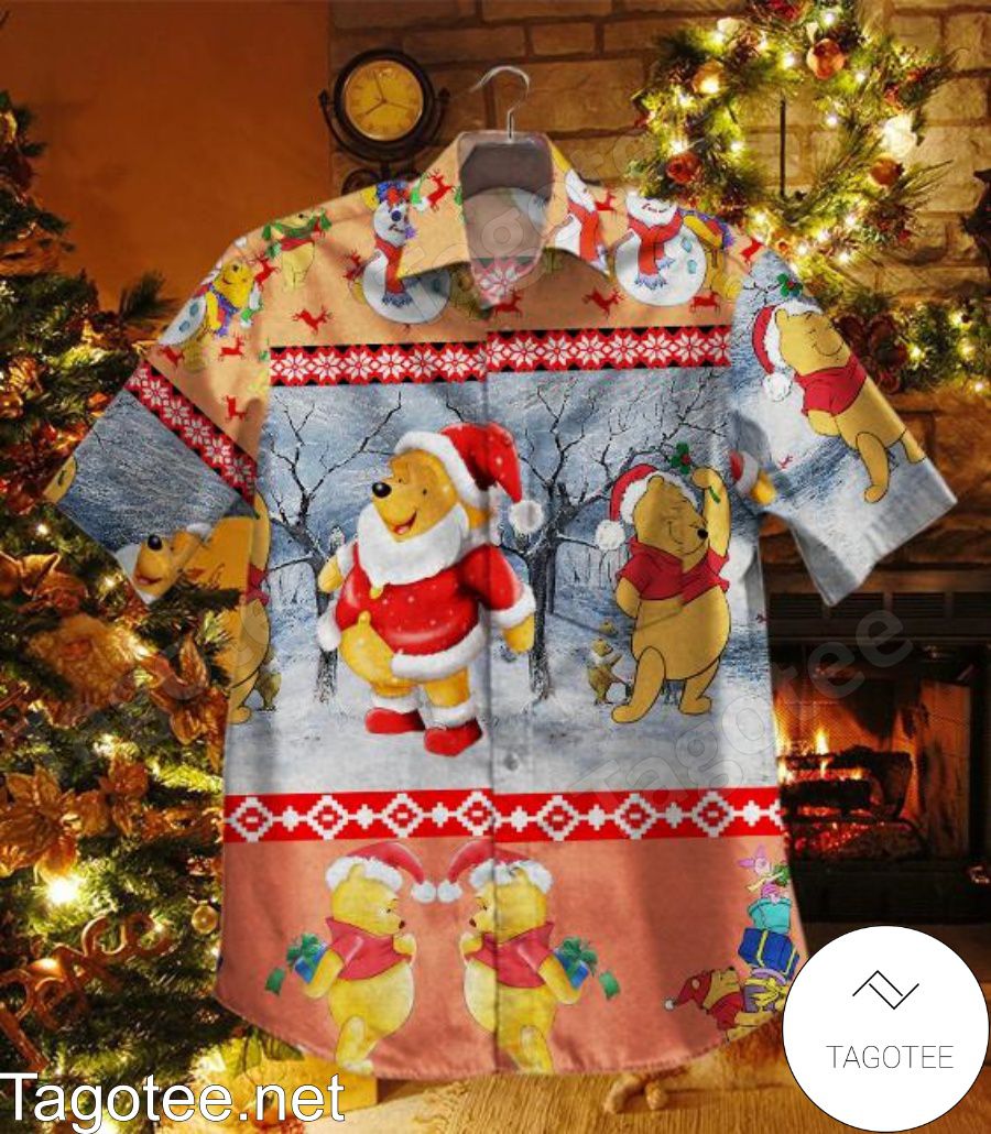 Pooh Christmas In The Winter Hawaiian Shirt
