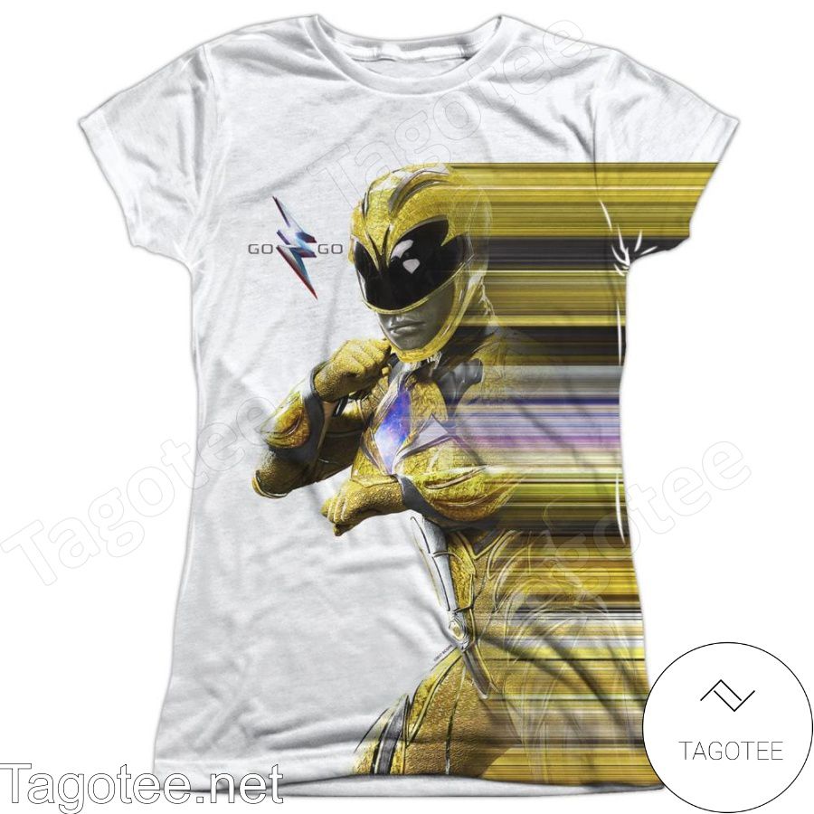 Power Rangers Movie Yellow Streak All Over Print Shirts