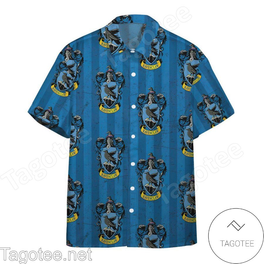 Ravenclaw House Pride Crests Harry Potter Blue Hawaiian Shirt And Short