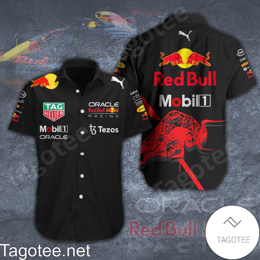 Red Bull Racing Tezos Mobil 1 Oracle Hawaiian Shirt And Short