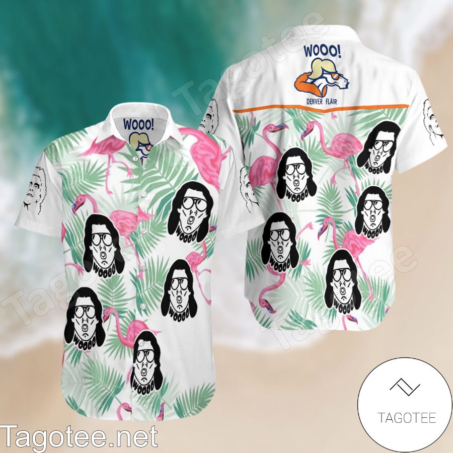 Ric Flair Flamingo White Hawaiian Shirt And Short