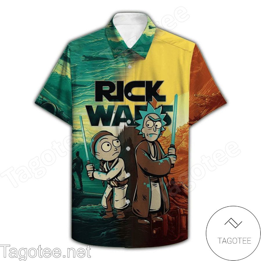 Rick & Morty Star Wars Hawaiian Shirt And Short