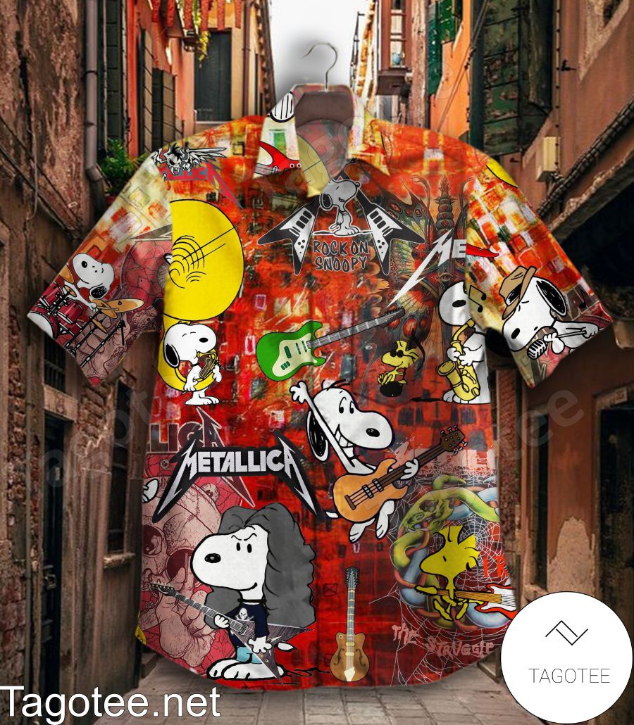 Rock On Snoopy Metallica Hawaiian Shirt
