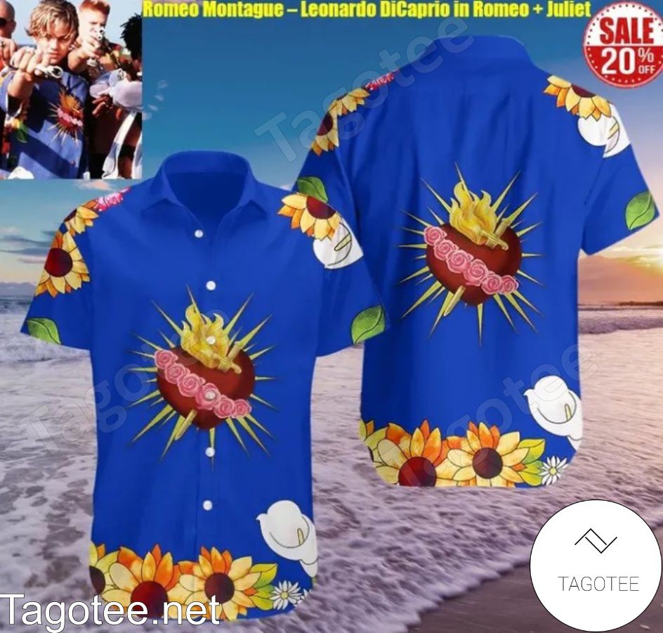 Romeo Montague Leonardo DiCaprio In Romeo & Juliet Summer Hawaiian Shirt And Short