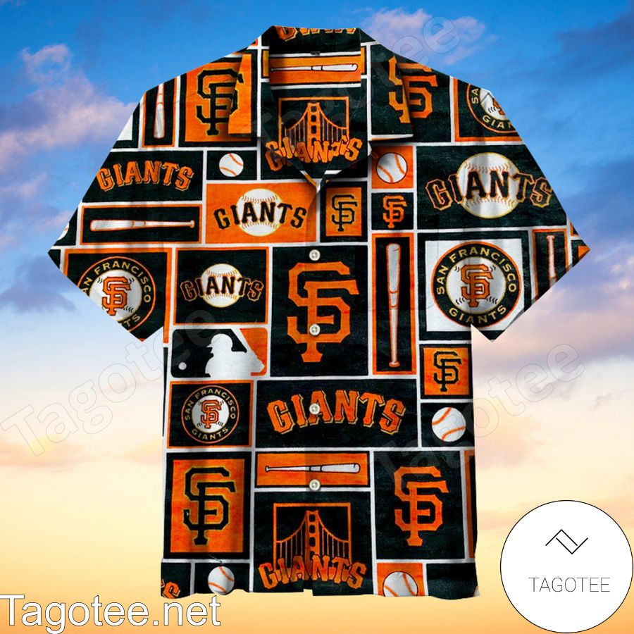 San Francisco Giants Baseball And Baseball Bat Hawaiian Shirt