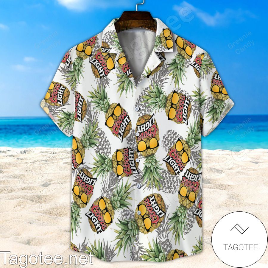 Seamless Coors Light Funny Pineapple Hawaiian Shirt And Short