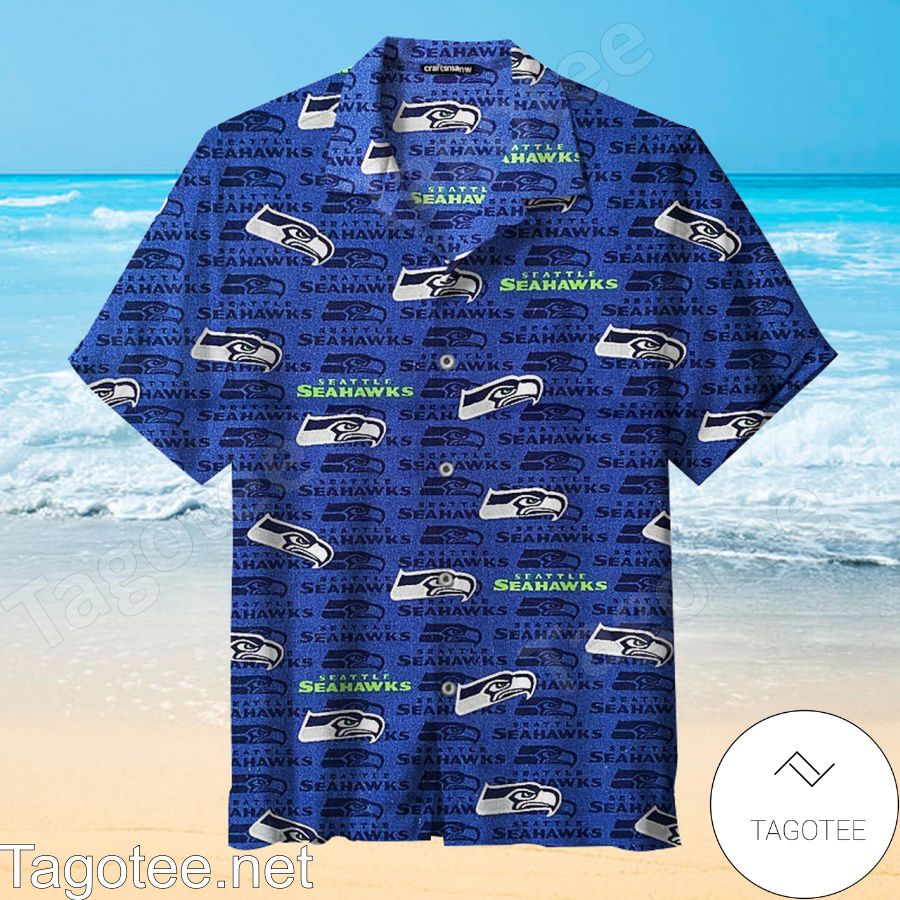 Seattle Seahawks Printing Blue Hawaiian Shirt