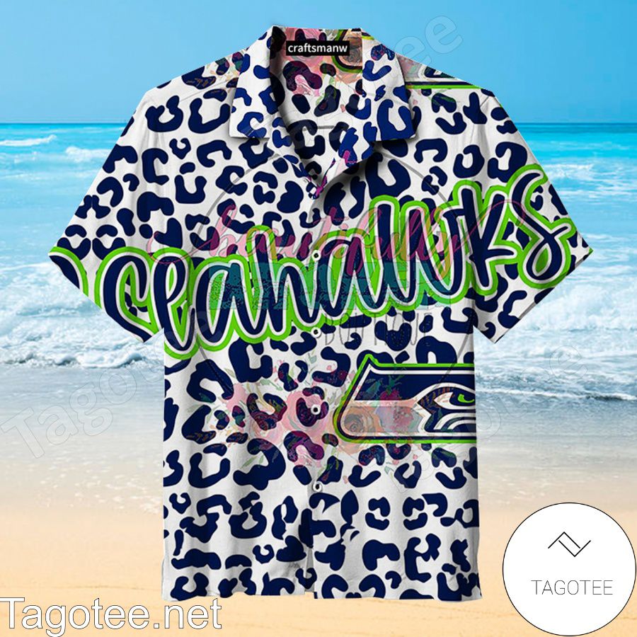Seattle Seahawks Snow Leopard Hawaiian Shirt