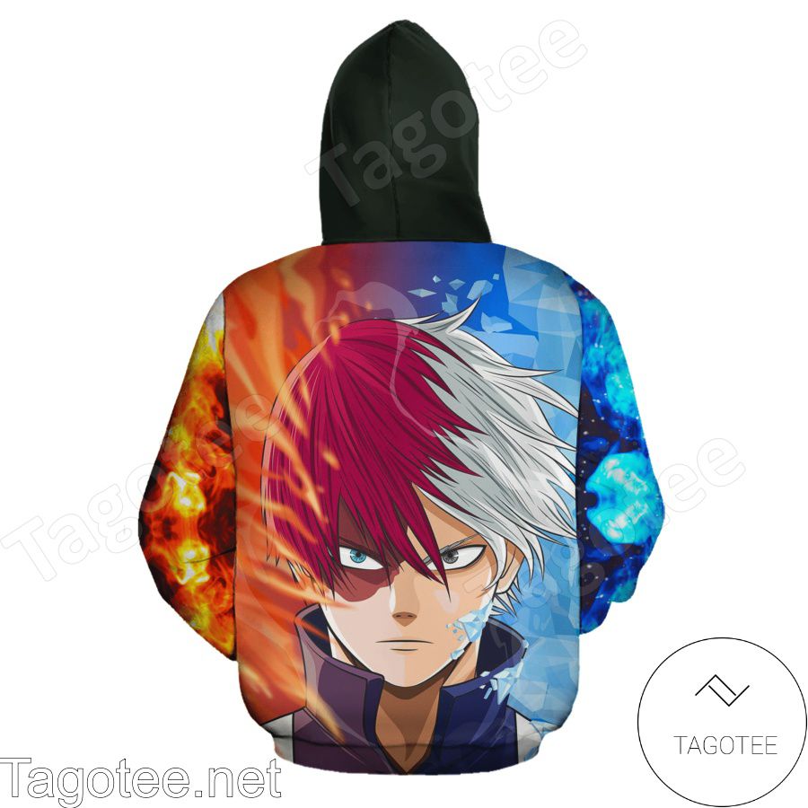 Top Rated Shoto Todoroki Ice & Fire Custom My Hero Academia Anime Jacket, Hoodie, Sweater, T-shirt
