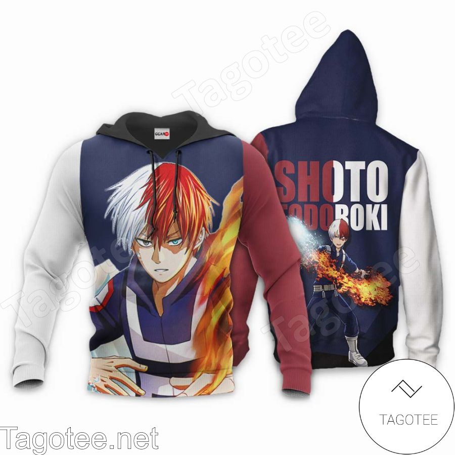 Shoto Todoroki Ice & Fire My Hero Academia Anime Jacket, Hoodie, Sweater, T-shirt b