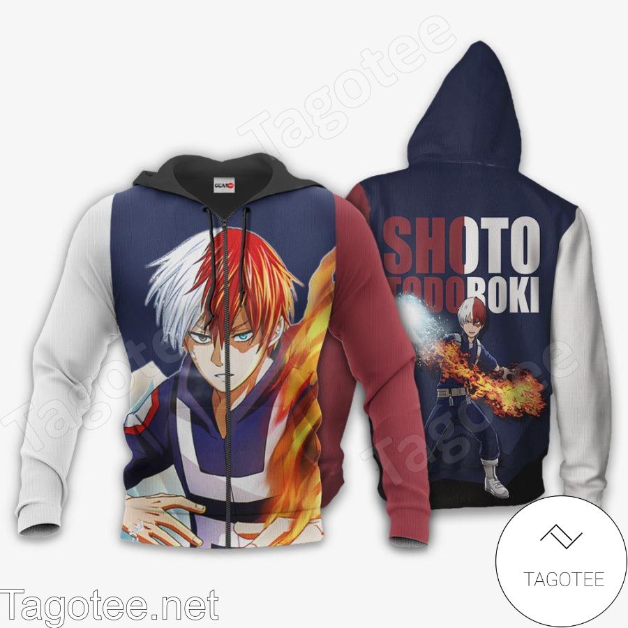 Shoto Todoroki Ice & Fire My Hero Academia Anime Jacket, Hoodie, Sweater, T-shirt