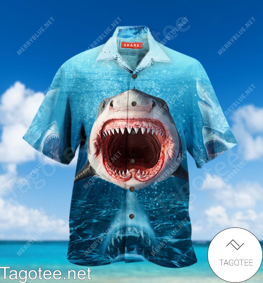Show Your Teeth Shark Ocean Hawaiian Shirt