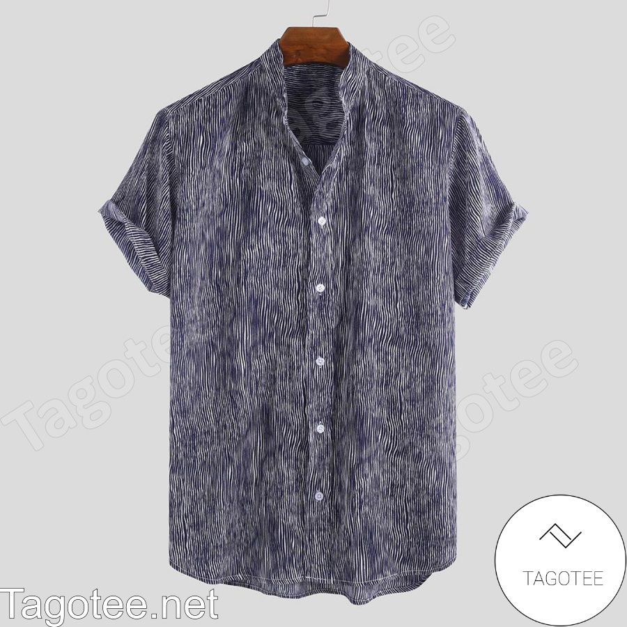 Simple Ethnic Summer Stripe Hawaiian Shirt