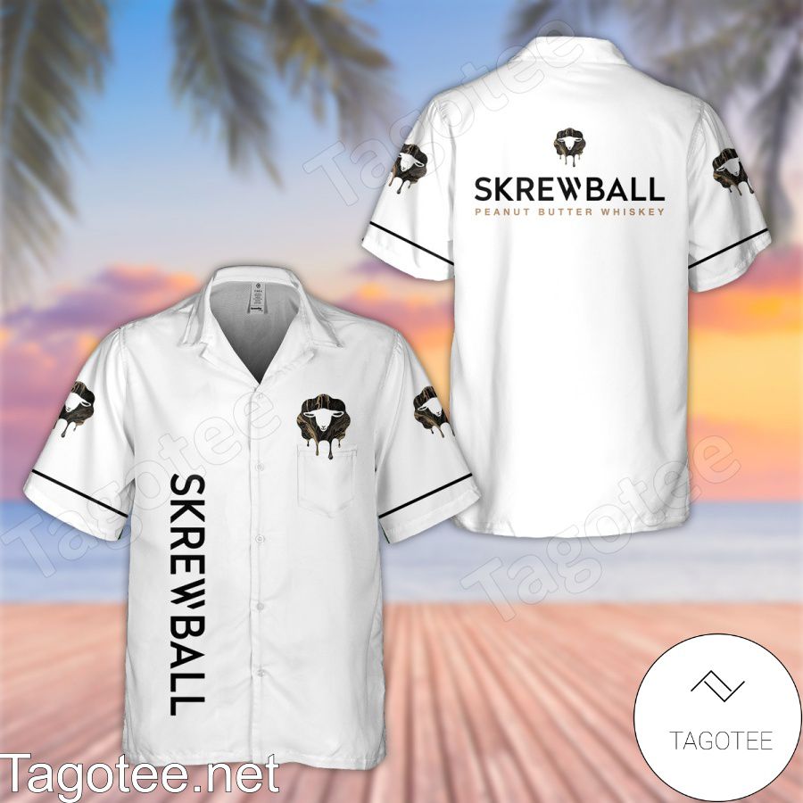 Skrewball Whiskey White Hawaiian Shirt And Short