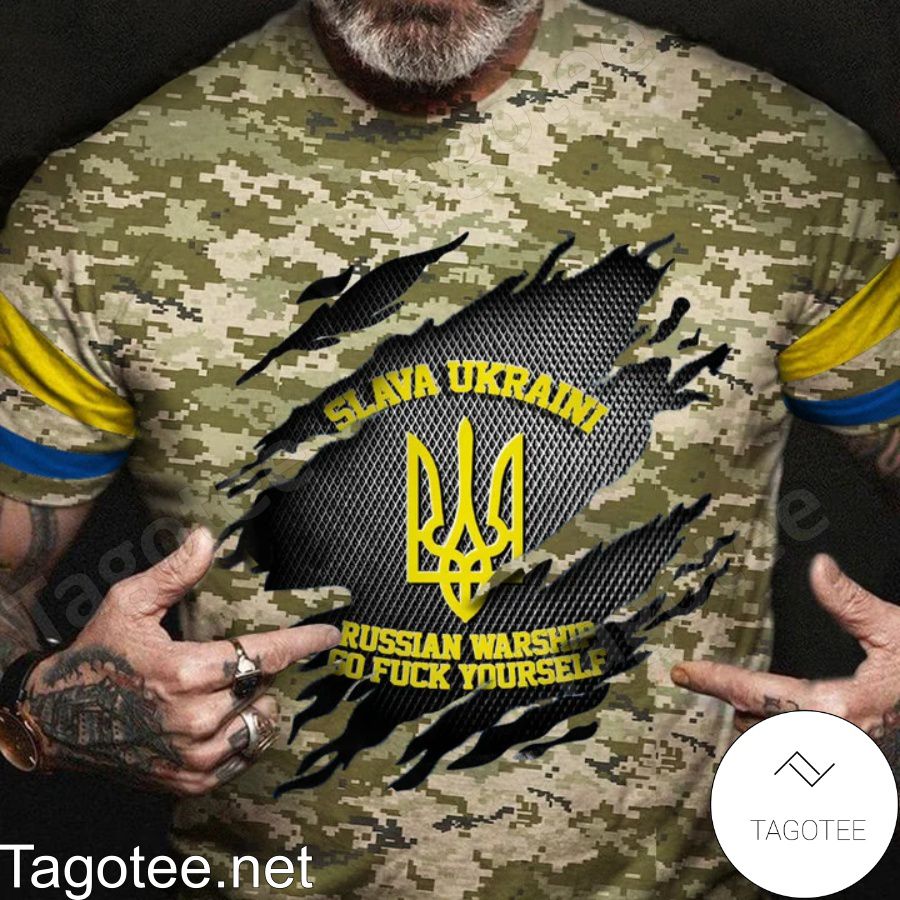 Slava Ukraini Russian Warship Go Fuck Yourself Shirt