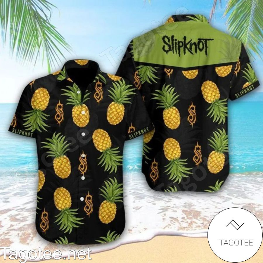 Slipknot Pineapple Black Hawaiian Shirt And Short
