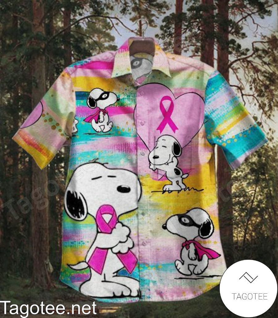 Snoopy Breast Cancer Awareness Campaign Hawaiian Shirt