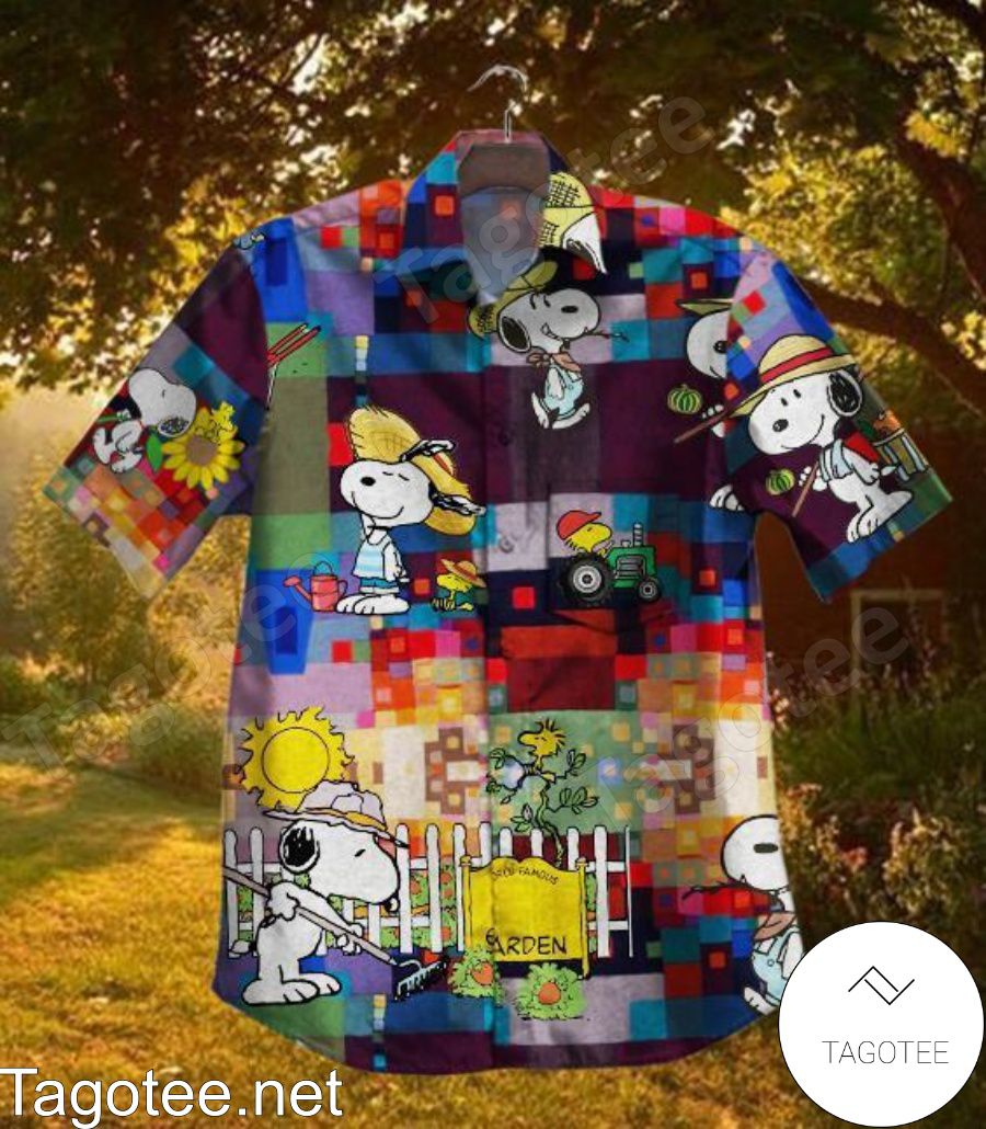 Snoopy Farmers Hawaiian Shirt