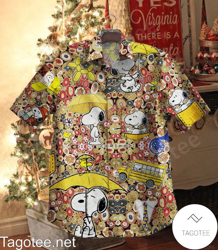 Snoopy Holding An Umbrella Hawaiian Shirt