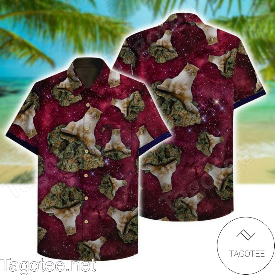 Space Cats Galaxy Hawaiian Shirt