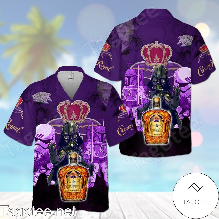 Star Wars Darth Vader Crown Royal Purple Hawaiian Shirt And Short