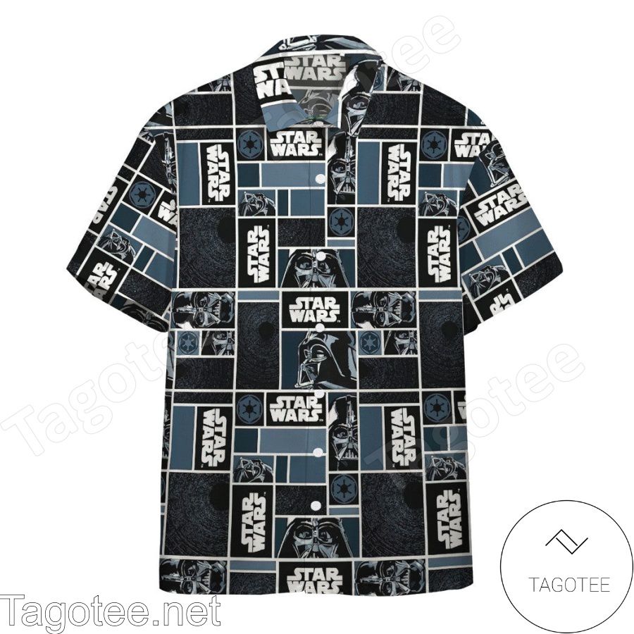 Star Wars Darth Vader Geometric Pattern Black Hawaiian Shirt And Short