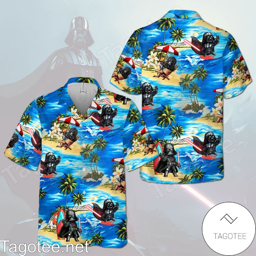 Star Wars Darth Vader Surfing Hawaiian Shirt And Short