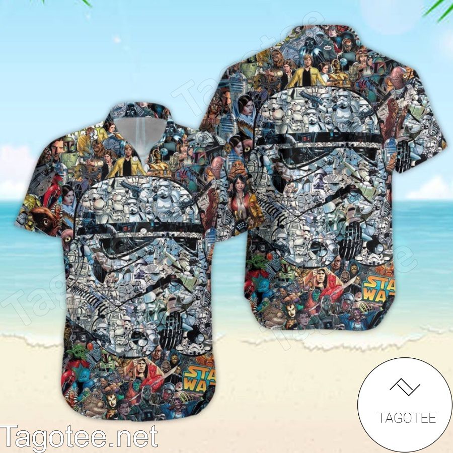 Stormtrooper Pattern Star Wars Universe Hawaiian Shirt And Short