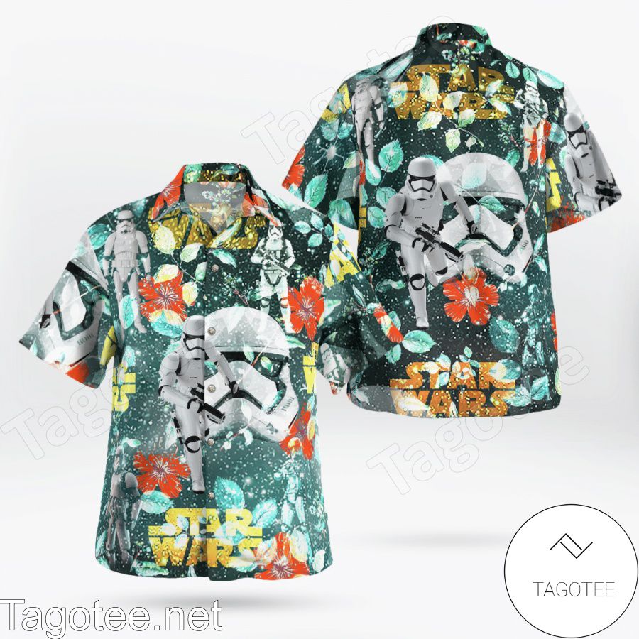 Stormtrooper Star Wars Flowery Galaxy Hawaiian Shirt And Short