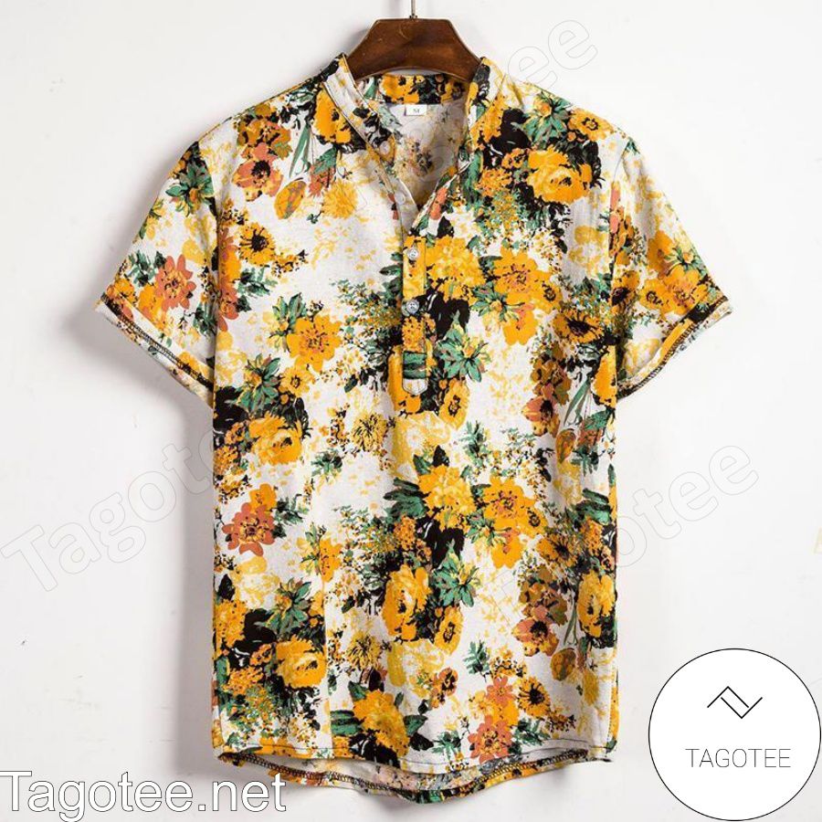 Summer Floral Printed Hawaiian Shirt