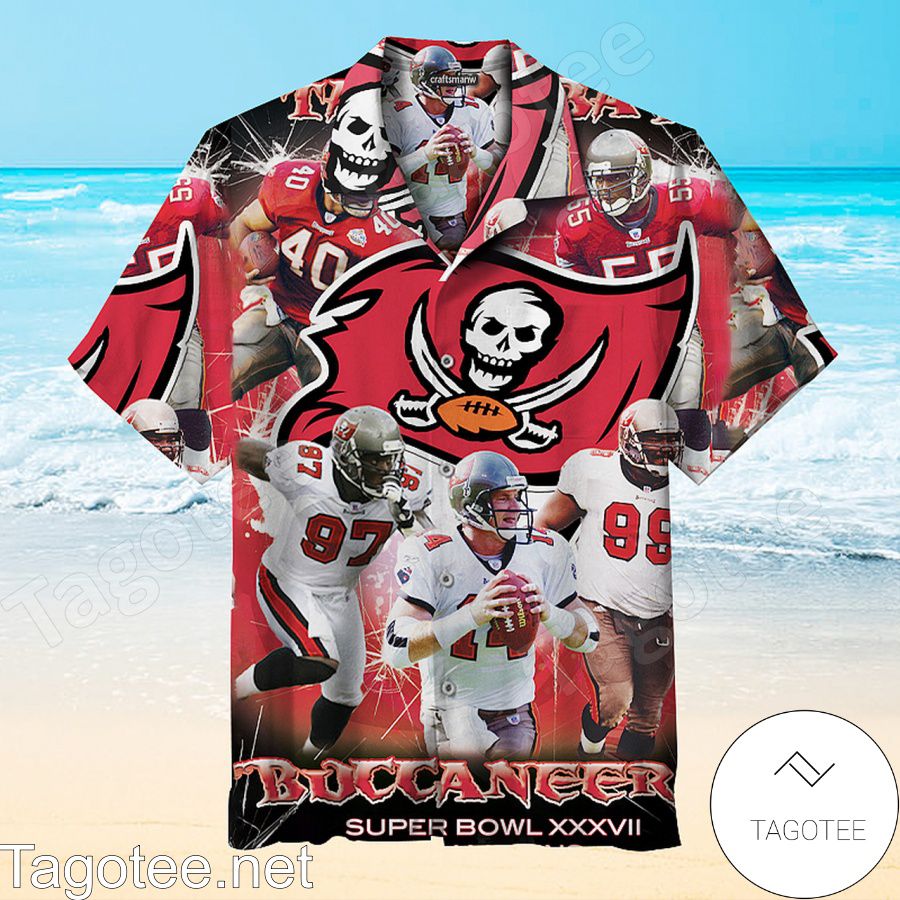 Tampa Bay Buccaneers Team Super Bowl Xxxvii Hawaiian Shirt
