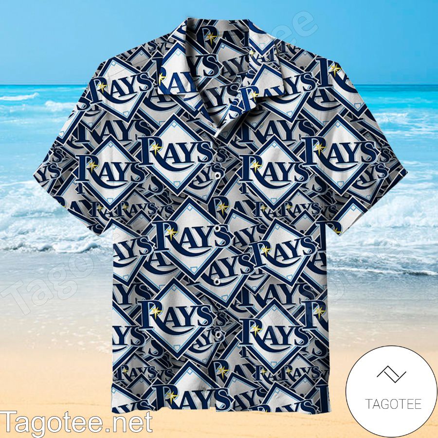 Tampa Bay Lightning Logo Printed On Top Of Each Other Hawaiian Shirt