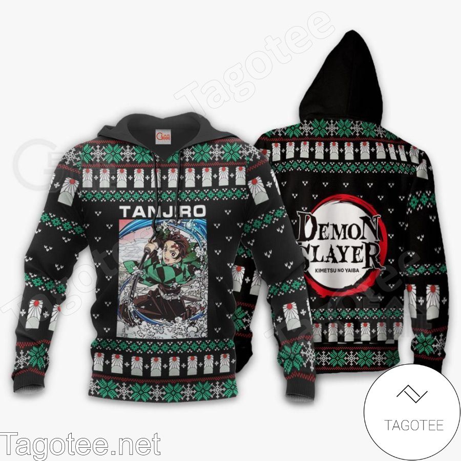 Tanjiro Kamado Ugly Christmas Demon Slayer Anime Gift Jacket, Hoodie, Sweater, T-shirt b