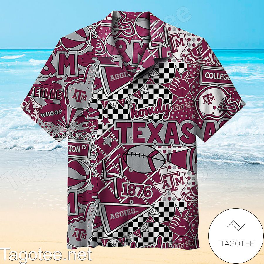 Texas A&M University Aggies Football Pop Art Hawaiian Shirt