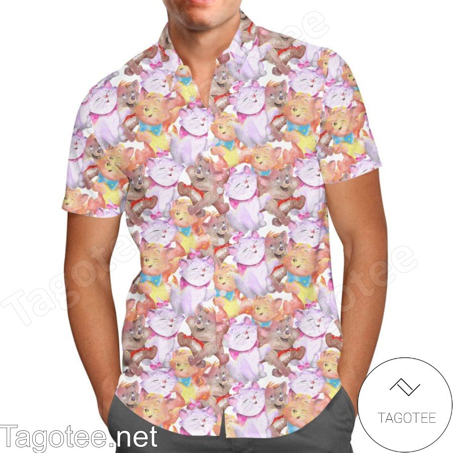 The Aristocats Disney Cartoon Graphics Inspired Hawaiian Shirt And Short