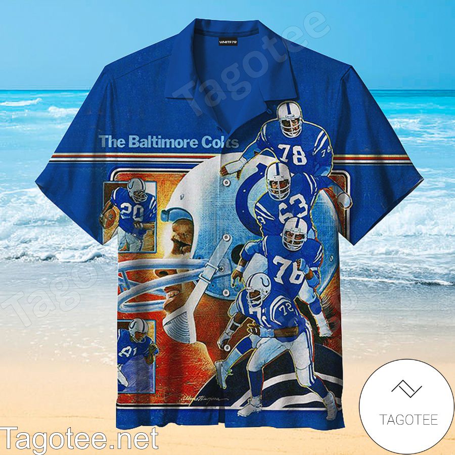 The Baltimore Colts Football Team Nfl Blue Hawaiian Shirt