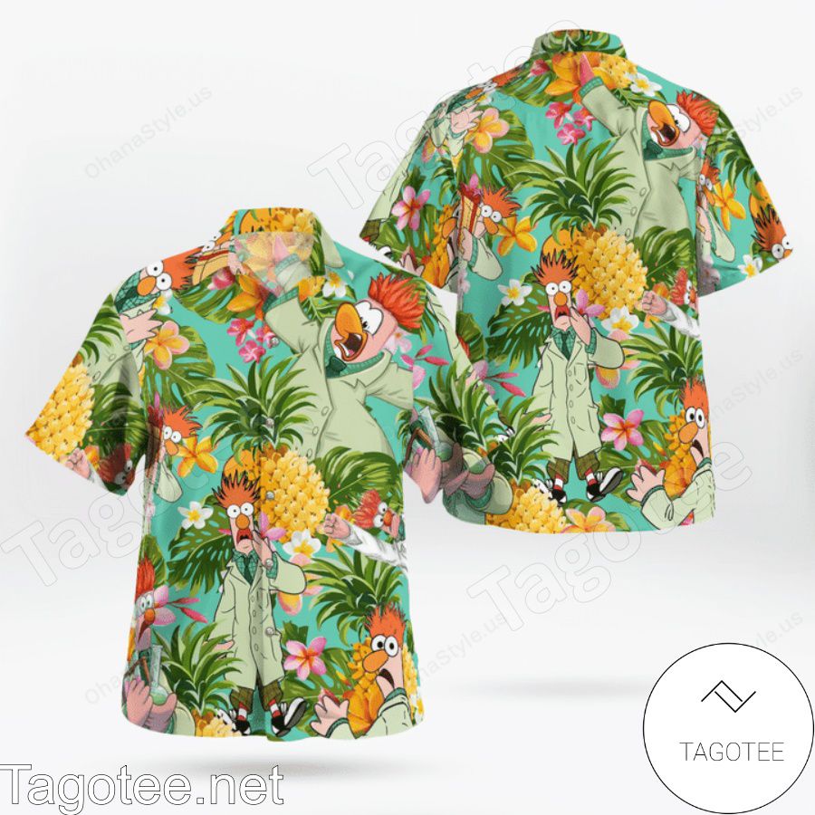 The Muppet Beaker Pineapple Tropical Hawaiian Shirt And Short